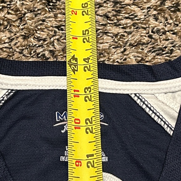 Houston Texans Navy and White Majestic NFL Women's Top Metallic Rhinestones Sz S - Picture 5 of 7